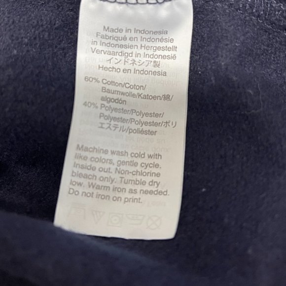 J.Crew Crewcuts Girl's Navy Sweatshirt Dress Size 10 - Picture 3 of 3